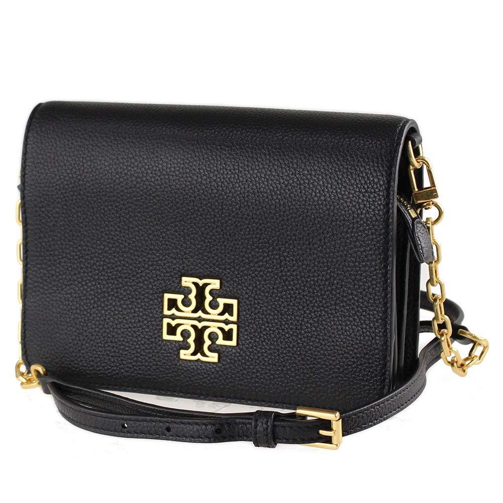 Tory Burch Womens 60405 Britten Combo Crossbody Bag, Black/Rolled Gold - JOY2ESpree