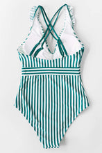 
                        
                          Load image into Gallery viewer, CUPSHE Women's V Neck One Piece Swimsuit Ruffled Back Cross Swimwear
                        
                      