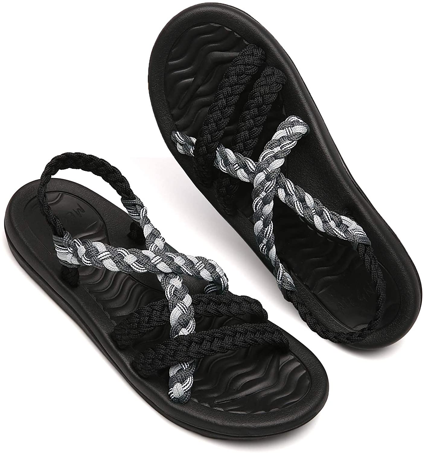 MEGNYA Women's Comfortable Walking Sandals with Arch Support Waterproof for Walking/Hiking/Travel/Wedding/Water Spot/Beach