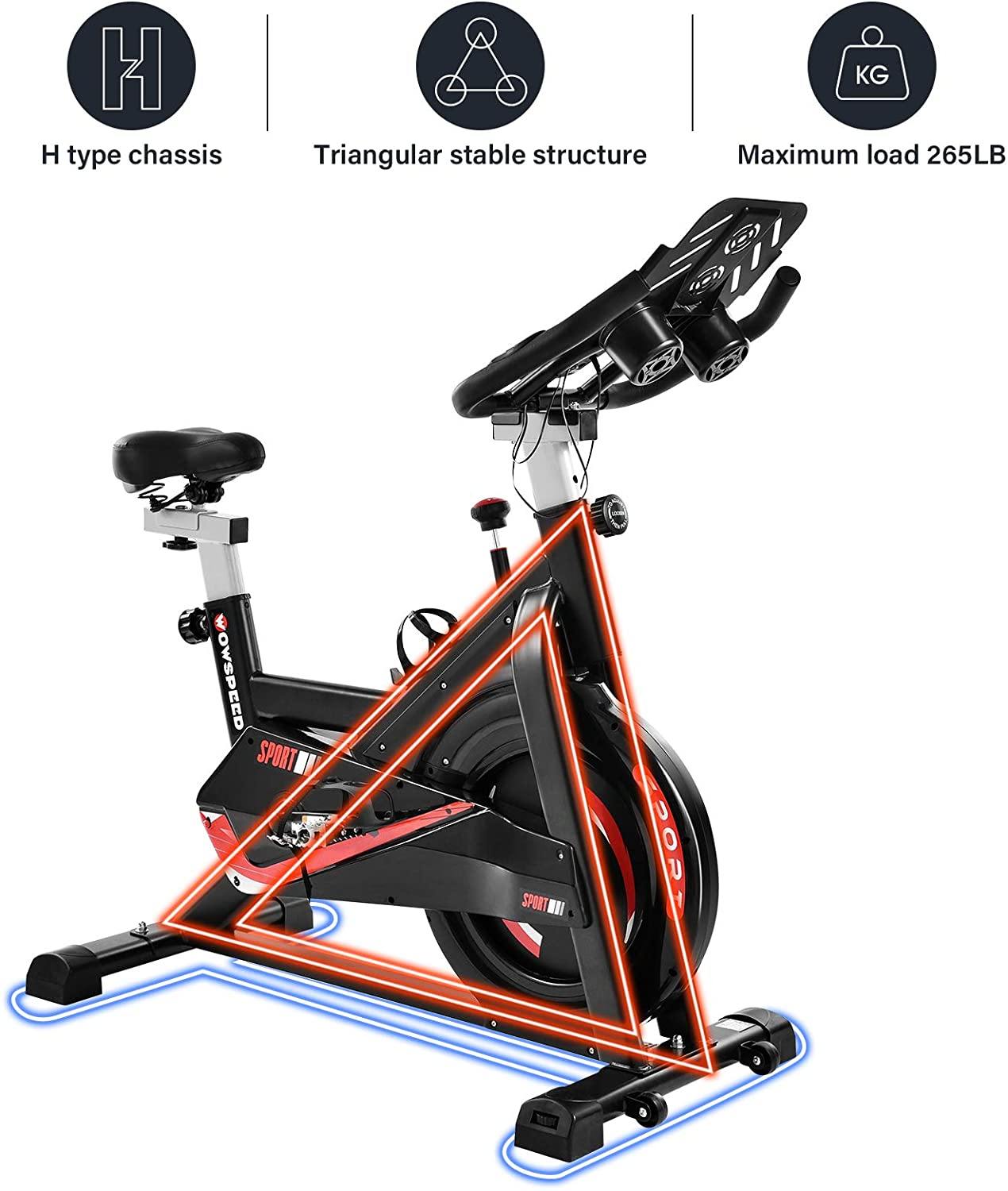 Houssem Indoor Cycling Bike, Stationary Exercise Bike for Home Gym, Workout Flywheel Bicycles, Belt Drive, Resistance Adjustment - JOY2ESpree