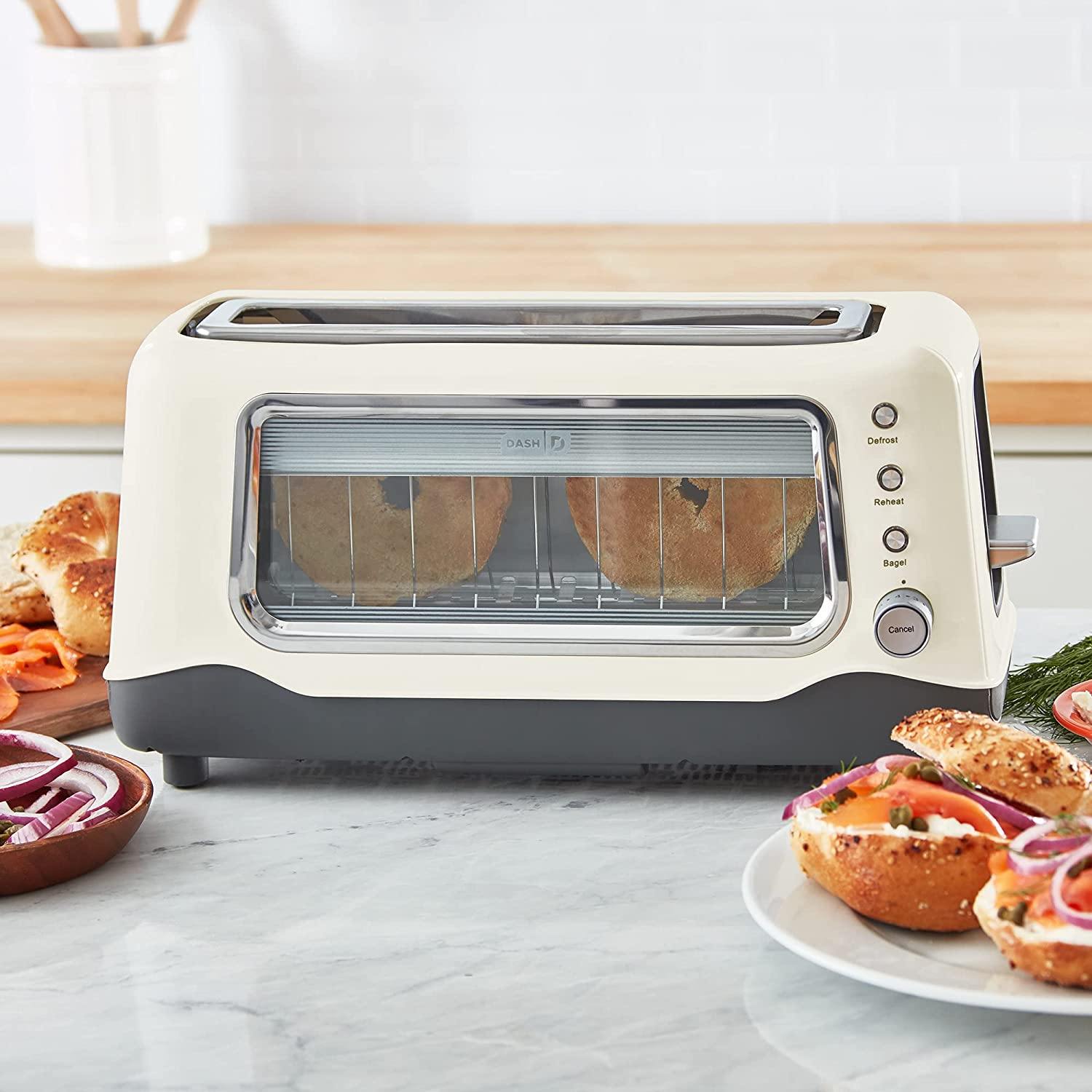 Dash Clear View Toaster: Extra Wide Slot Toaster with Stainless Steel Accents + See Through Window . - JOY2ESpree