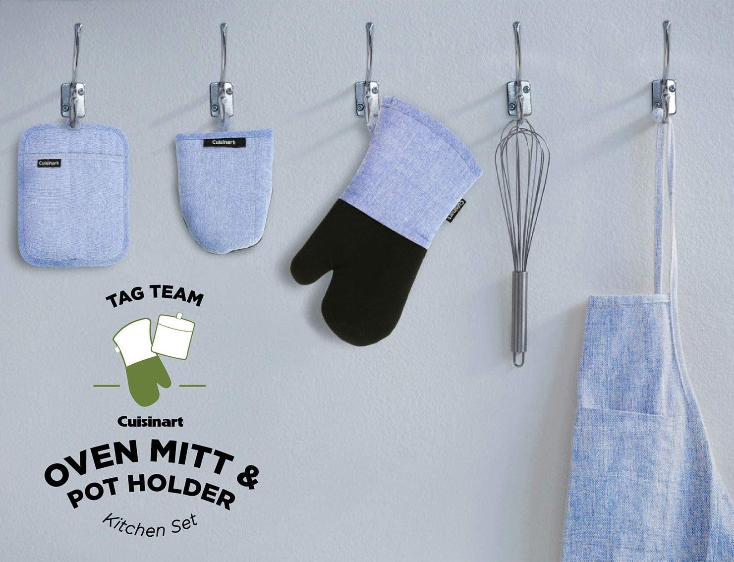 Cuisinart Chambray Neoprene Mini Oven Mitts, 2 Pack – Heat Resistant to 400 F . - JOY2ESpree