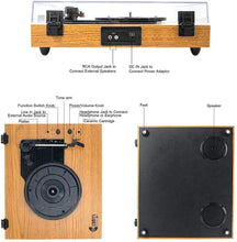
                        
                          將圖片載入圖庫檢視器 Retro Record Player for 33/45/78 RPM Vinyl Records,Bluetooth Belt-Drive Turntable - JOY2ESpree
                        
                      