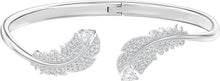 
                        
                          Load image into Gallery viewer, SWAROVSKI Women's Nice Bangle Bracelet Collection, Rhodium Finish, Clear Crystals - JOY2ESpree
                        
                      