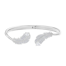 
                        
                          Load image into Gallery viewer, SWAROVSKI Women's Nice Bangle Bracelet Collection, Rhodium Finish, Clear Crystals - JOY2ESpree
                        
                      