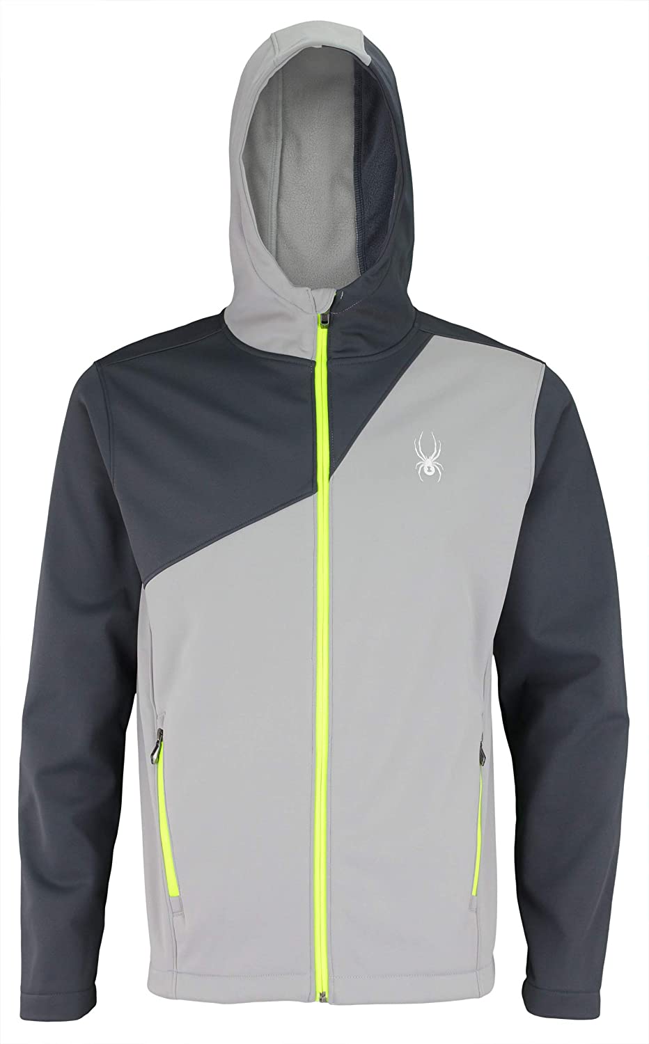 Spyder Mens Hydroweb Hooded Softshell Jacket, Color Variation