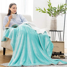 
                        
                          Load image into Gallery viewer, Bedsure Sherpa Fleece Blanket Throw Size Navy Lightweight Super Soft Cozy Luxury Bed Blanket Microfiber
                        
                      