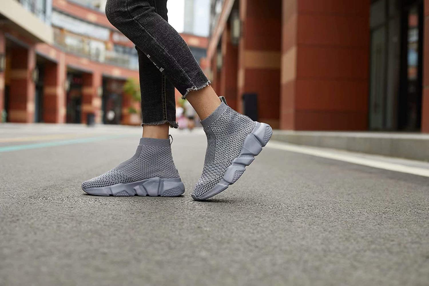 Voxge Men's and Women's Sock Sneakers Lightweight Breathable Athletic Running.