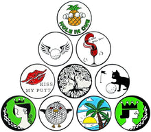 
                        
                          गैलरी व्यूवर में इमेज लोड करें, PINMEI Lot of 10 Golf Ball Markers Assorted Patterns - Soft Enamel Technique - JOY2ESpree
                        
                      