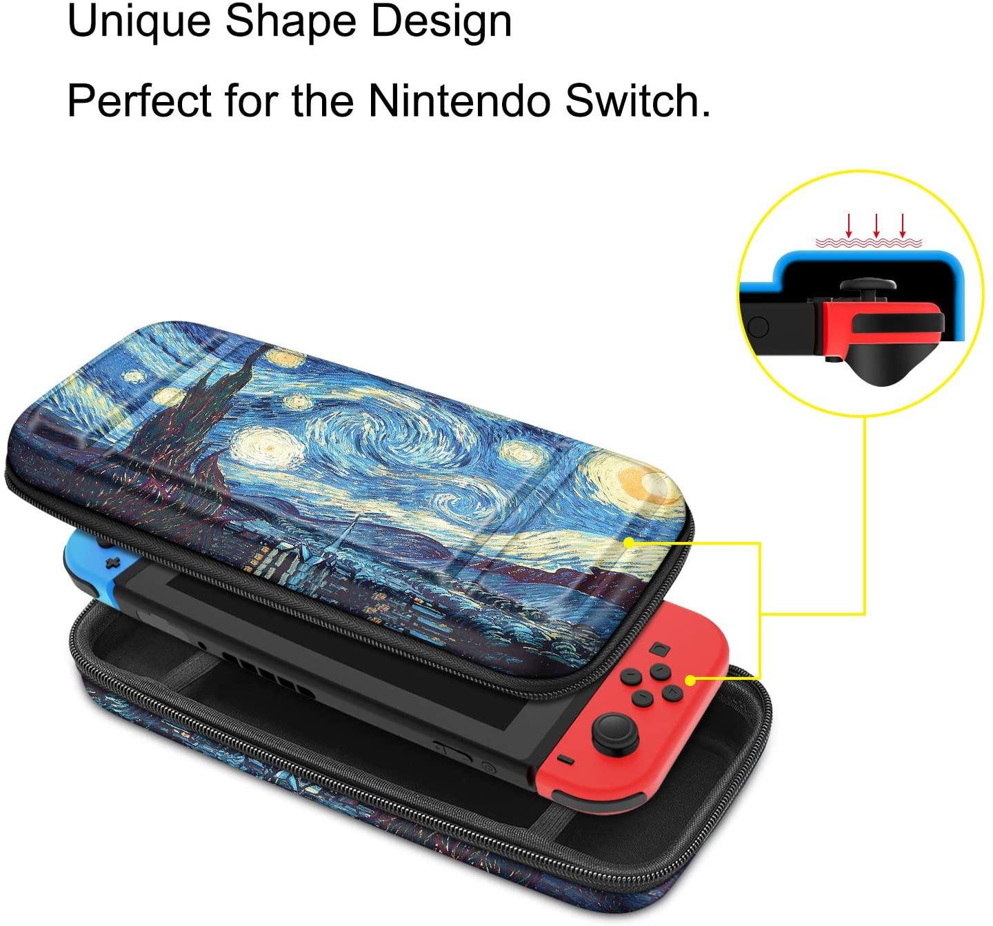 Fintie Carry Case for Nintendo Switch - [Shockproof] Hard Shell Protective Cover Travel Bag w/10 Game Card Slots - JOY2ESpree