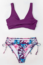 
                        
                          Load image into Gallery viewer, CUPSHE Women's Bikini Swimsuit Floral Print Lace Up Two Piece Bathing Suit
                        
                      