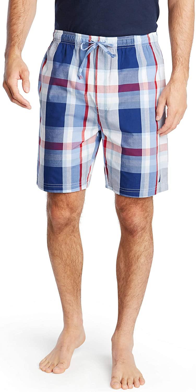 Nautica Men's Soft Woven 100% Cotton Elastic Waistband Sleep Pajama Short - JOY2ESpree