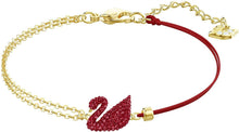 
                        
                          Load image into Gallery viewer, SWAROVSKI Women's Iconic Swan Jewelry Collection, Rose Gold Tone Finish, Red Crystals - JOY2ESpree
                        
                      