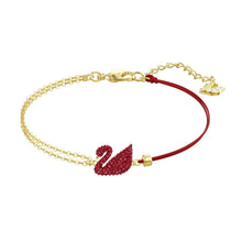 
                        
                          Load image into Gallery viewer, SWAROVSKI Women's Iconic Swan Jewelry Collection, Rose Gold Tone Finish, Red Crystals - JOY2ESpree
                        
                      