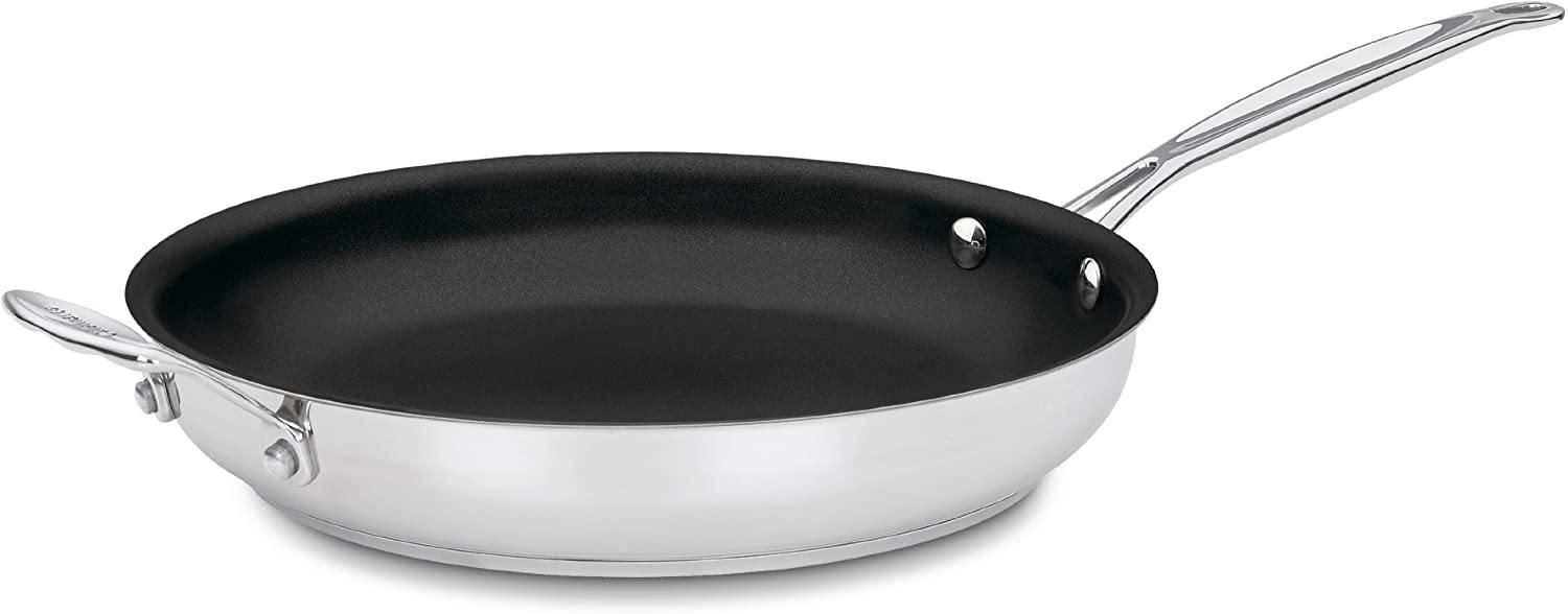 Cuisinart 722-24NS Chef's Classic Nonstick Stainless 10-Inch Open Skillet - JOY2ESpree