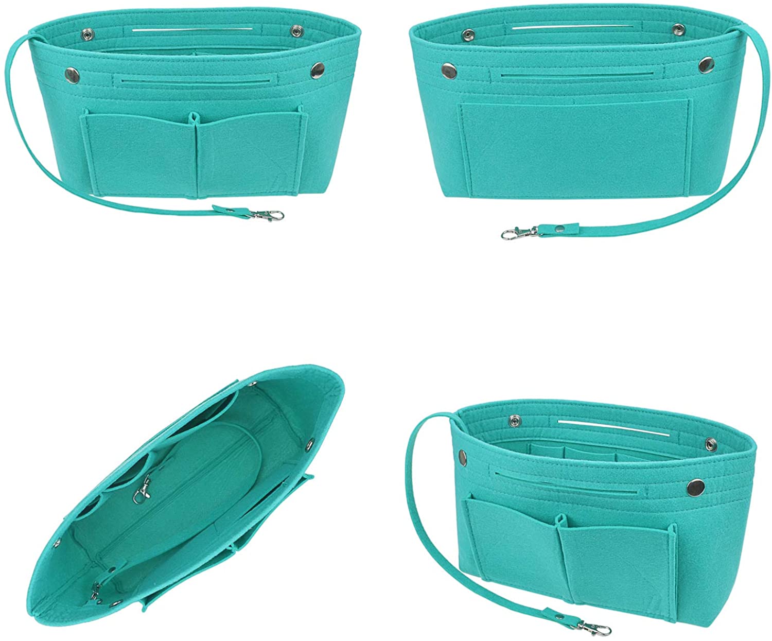 YIICOOLY Felt Tote Handbag Purse Organizer Insert Divider Shaper Bag in Bag