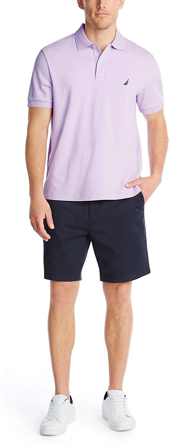 Nautica Men's Classic Fit Short Sleeve Solid Soft Cotton Polo Shirt - JOY2ESpree