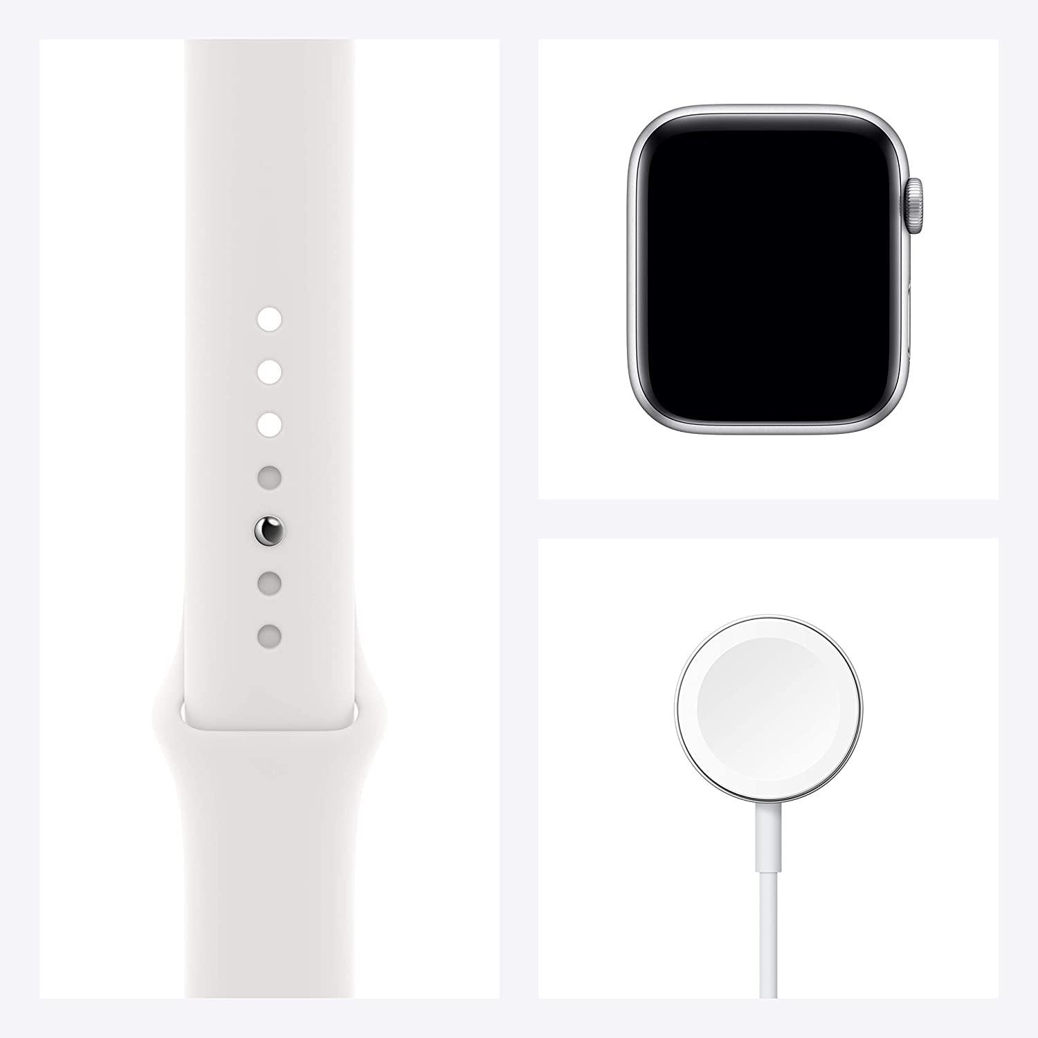 Apple Watch Series 6 (GPS, 44mm) - Space Gray Aluminum Case with Black Sport Band (Renewed) - JOY2ESpree