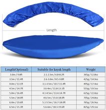 
                        
                          Cargar imagen en el visor de la galería, Blusea Waterproof Kayak Cover, 6.8-19.6ft UV Resistant Kayak Canoe Cover - Professional Boat Storage Cover Shield, Blue/Grey [8 Size]
                        
                      