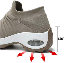 
                        
                          Load image into Gallery viewer, STQ Slip On Breathe Mesh Walking Shoes Women Fashion Sneakers Comfort Wedge Platform Loafers
                        
                      
