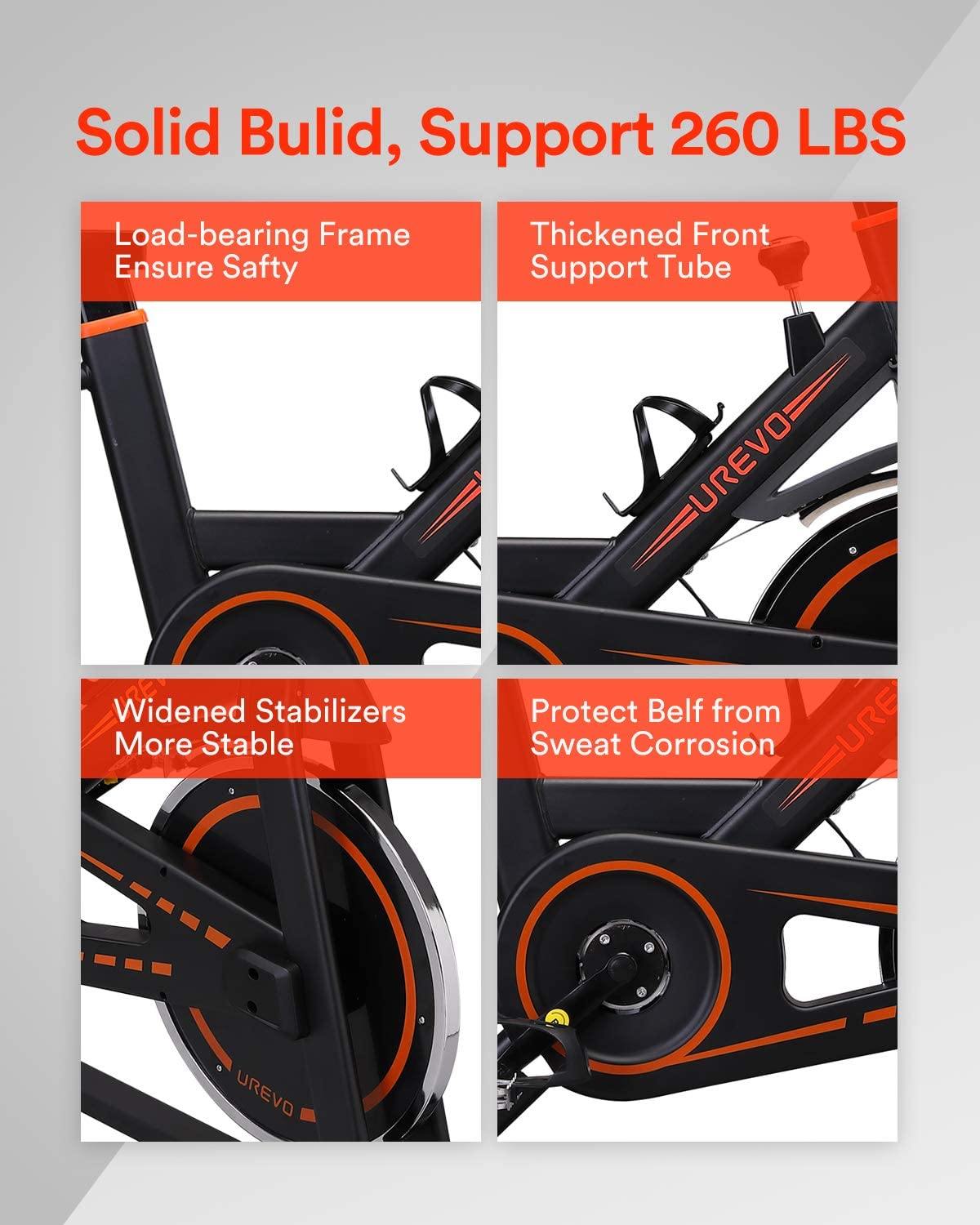 UREVO Indoor Cycling Bike Stationary,Exercise Bike Workout Bike,Fitness Bikes for Home Cardio Workout Bike Training Bike - JOY2ESpree
