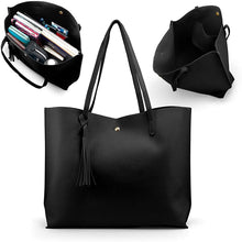 
                        
                          Cargar imagen en el visor de la galería, Oct17 Women Large Tote Bag - Tassels Faux Leather Shoulder Handbags, Fashion Ladies Purses Satchel Messenger Bags
                        
                      