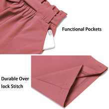 
                        
                          Load image into Gallery viewer, Freeprance Women's Pants Casual Trouser Paper Bag Pants Elastic Waist Slim Pockets
                        
                      