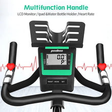 
                        
                          Cargar imagen en el visor de la galería, Pooboo Indoor Cycling Bike Belt Drive Exercise Bike Stationary with Comfortable Seat Cushion, Tablet Holder and LCD Monitor for Home Workout - JOY2ESpree
                        
                      