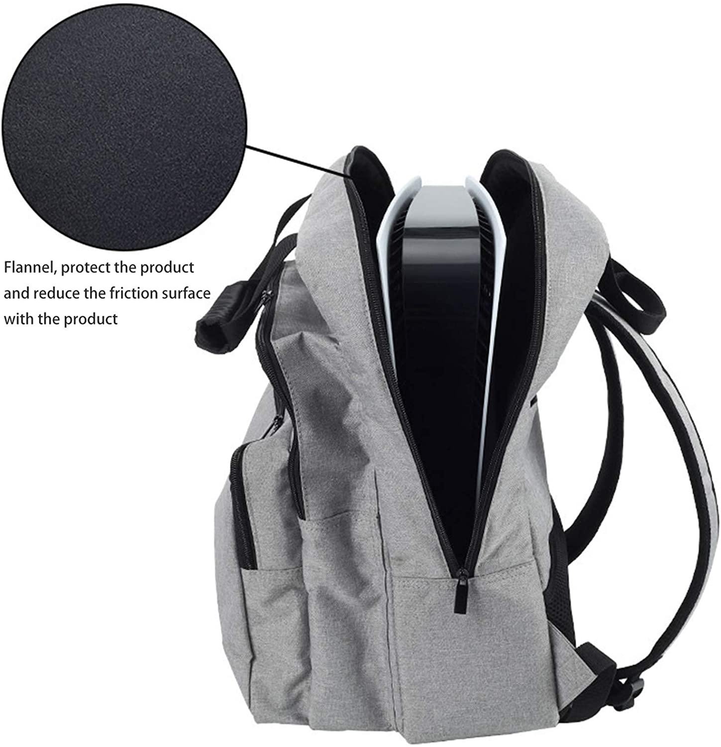 PS5 Carrying Case Portable Shockproof PS5 Travel Bag Compatible with Playstation 5 Console, 3 Layers Travel Backpack Large Capacity Storage Bag - JOY2ESpree