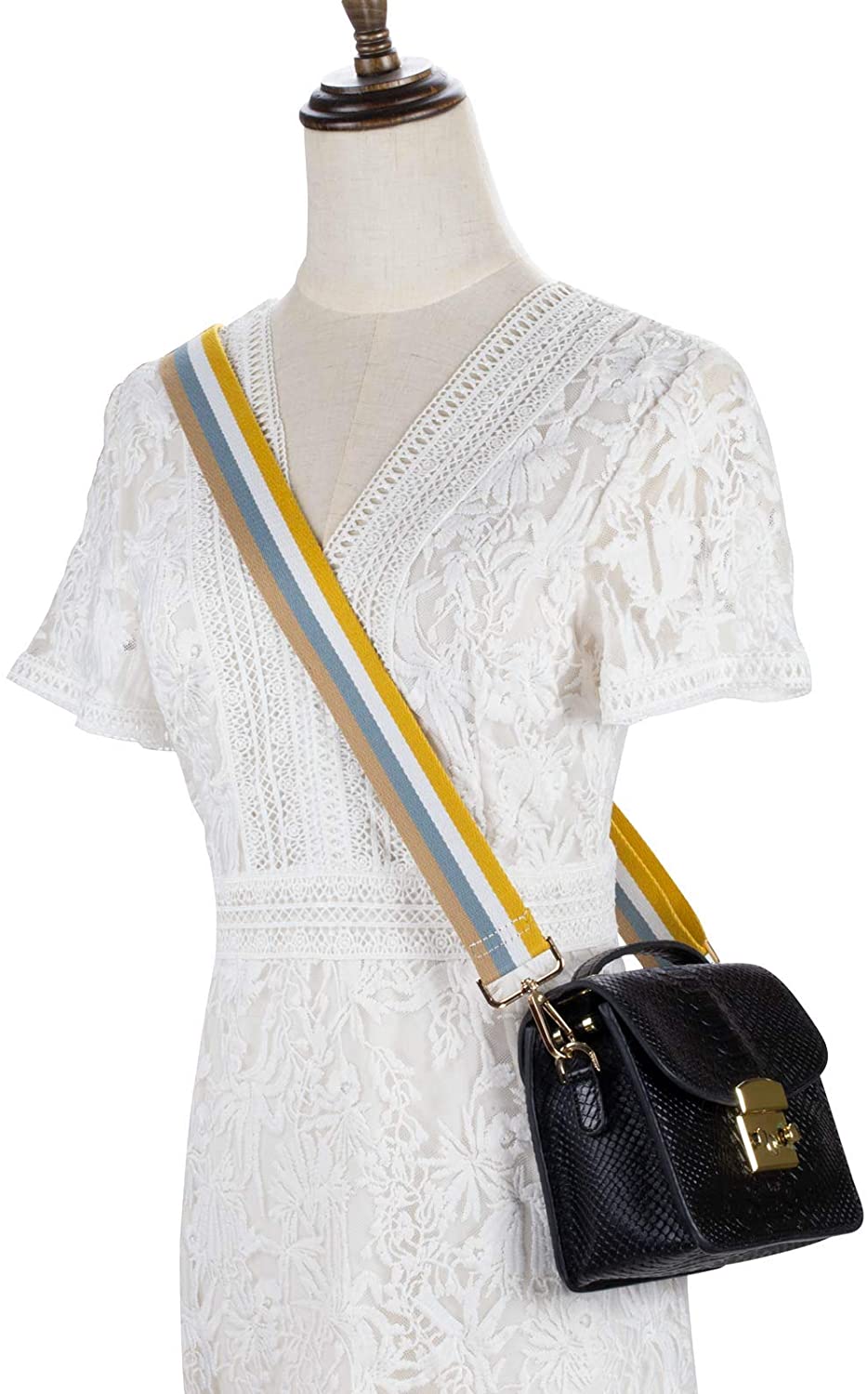 Allzedream Purse Strap Replacement Crossbody Handbag Stripe Wide Adjustable
