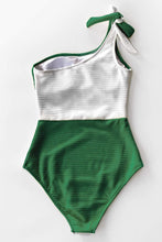 
                        
                          Muat gambar ke penampil Galeri, CUPSHE Women's One Piece Swimsuit Color Block One Shoulder Bowknot Bathing Suit
                        
                      