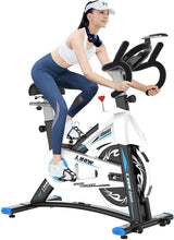 
                        
                          Muat gambar ke penampil Galeri, pooboo Indoor Cycling Bike Stationary - Exercise Bike with Comfortable Seat Cushion, iPad Holder &amp; LCD Monitor - JOY2ESpree
                        
                      