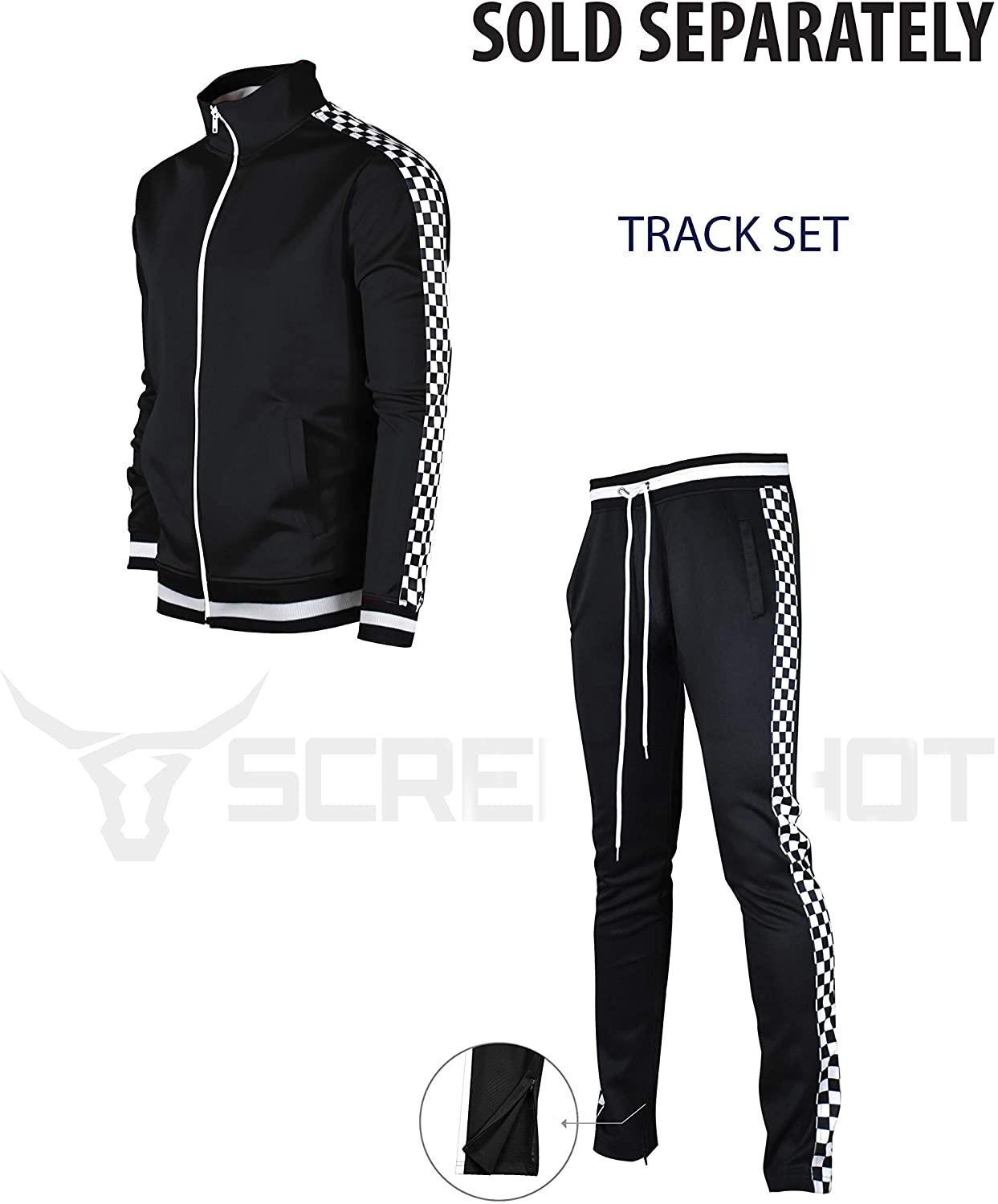 Screenshotbrand Mens Hip Hop Premium Slim Fit Track Pants