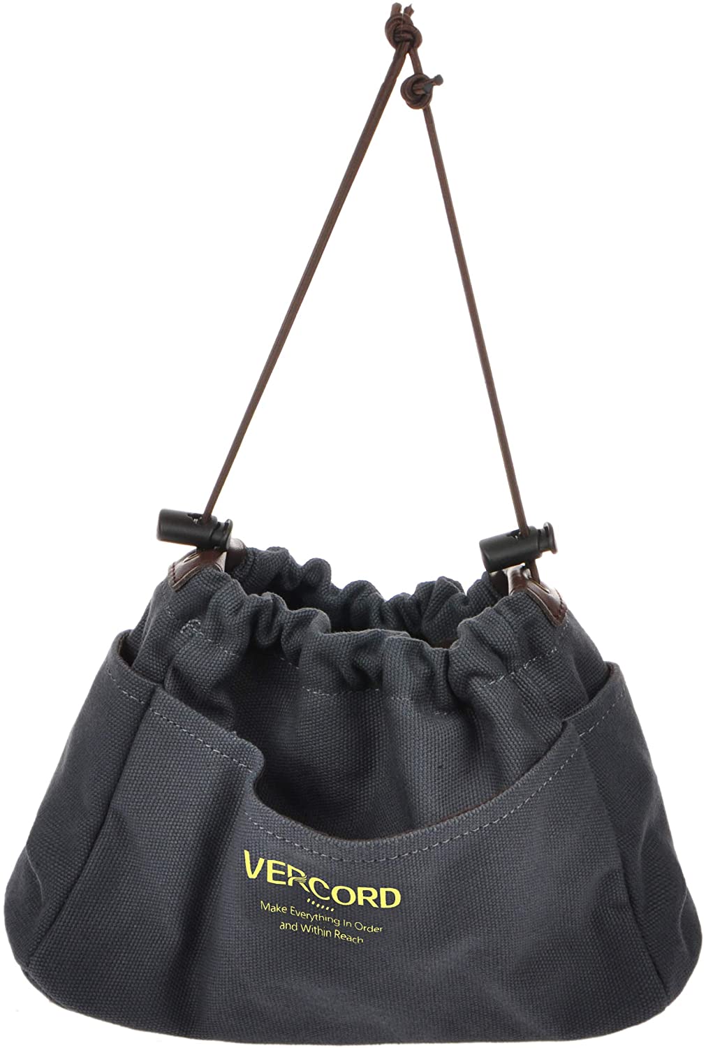 Vercord Canvas Handbag Organizers, Sturdy Purse Insert Organizer Bag in Bag, 10 Pockets Beige Small