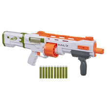 
                        
                          Load image into Gallery viewer, NERF Halo Bulldog SG Dart Blaster -- Pump-Action, Rotating 10-Dart Drum, Tactical Rails, 10 Official Elite Darts, Skin Unlock Code
                        
                      