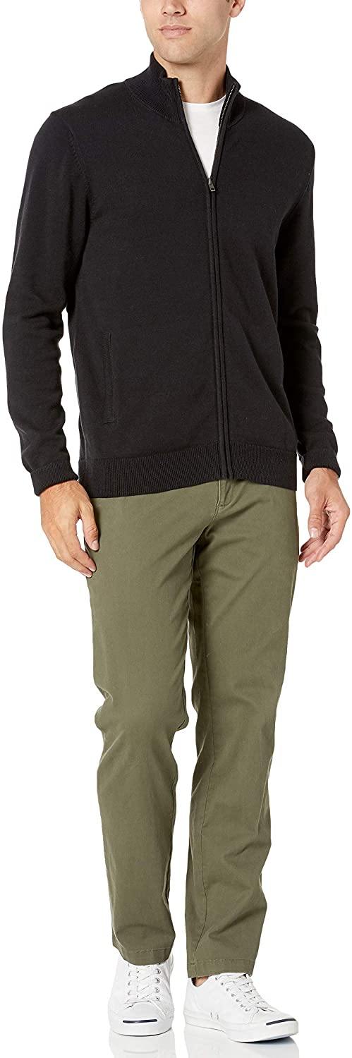 Amazon Essentials Men's Full-Zip Cotton Sweater