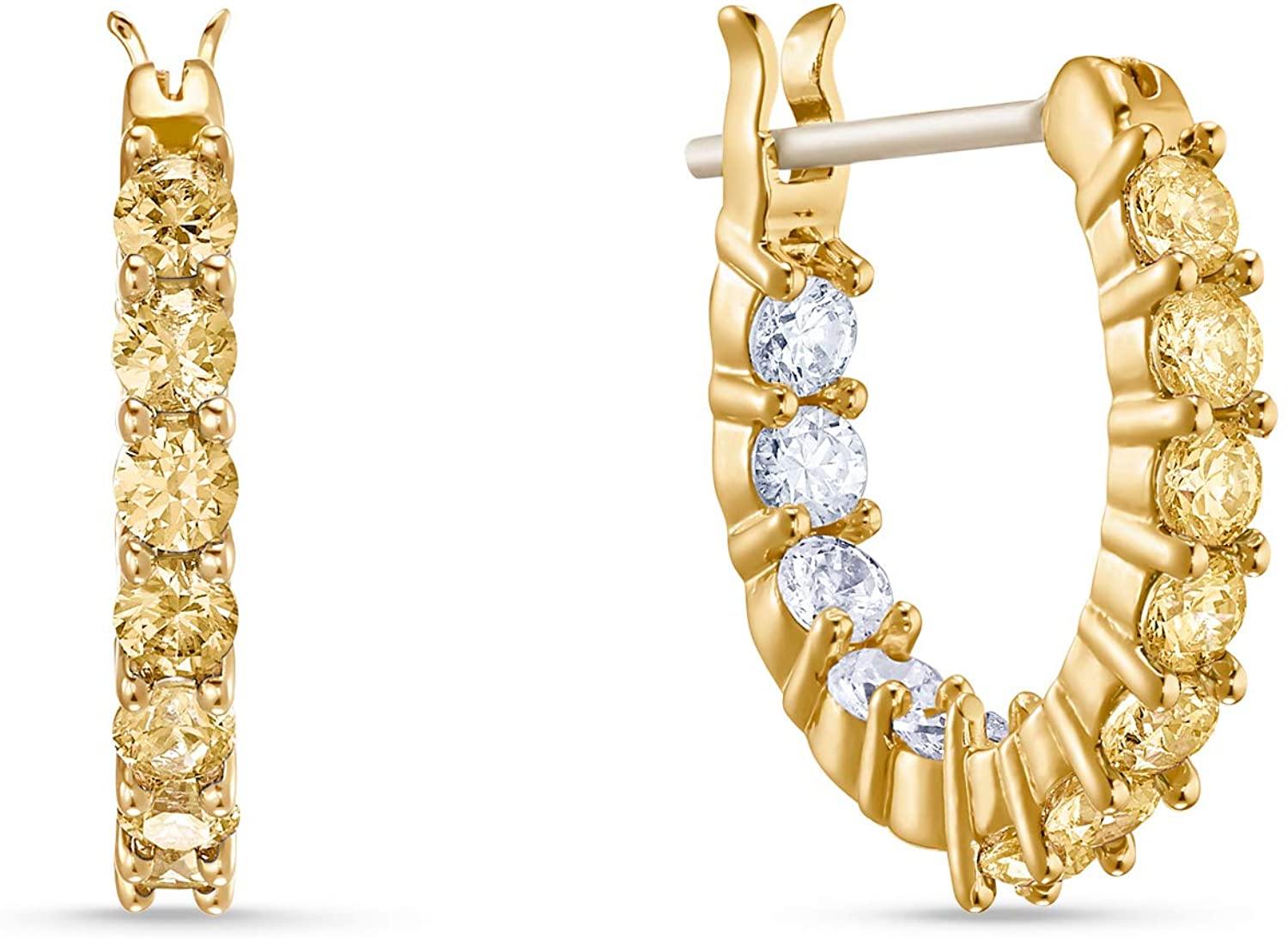 SWAROVSKI Women's Vittore Earring Jewelry Collection, Gold Tone Crystals, Clear Crystals - JOY2ESpree