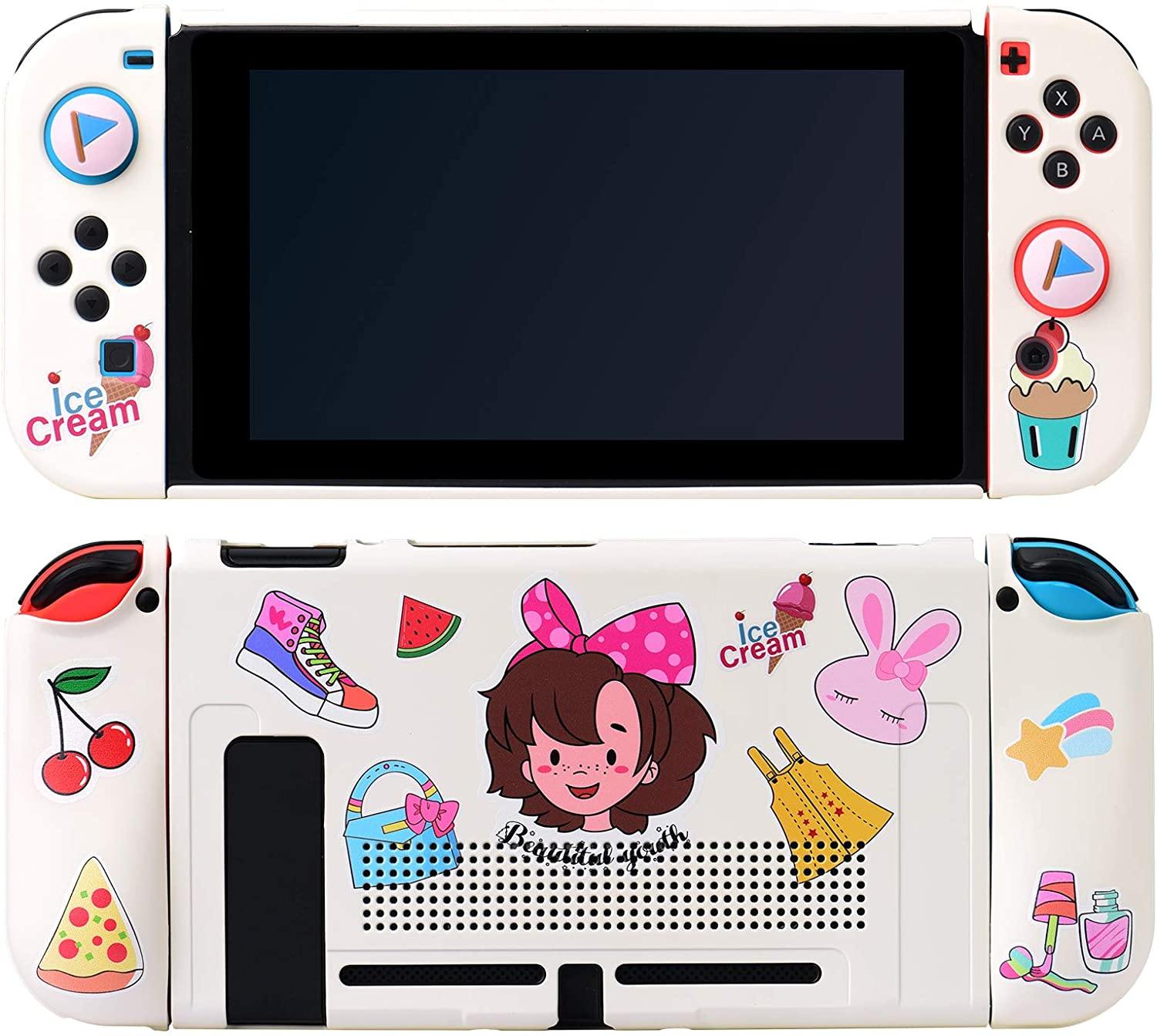 UYIYE Case for Switch - Protective Hard Case for Switch- Dockable TPU Shell Cover for Handheld Video Game Controller - Case Cover for Switch - JOY2ESpree