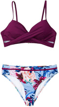 
                        
                          画像をギャラリービューアに読み込む, CUPSHE Women's Wrap Top Floral Bottom Bathing Suit Two Piece Sexy Swimsuit
                        
                      