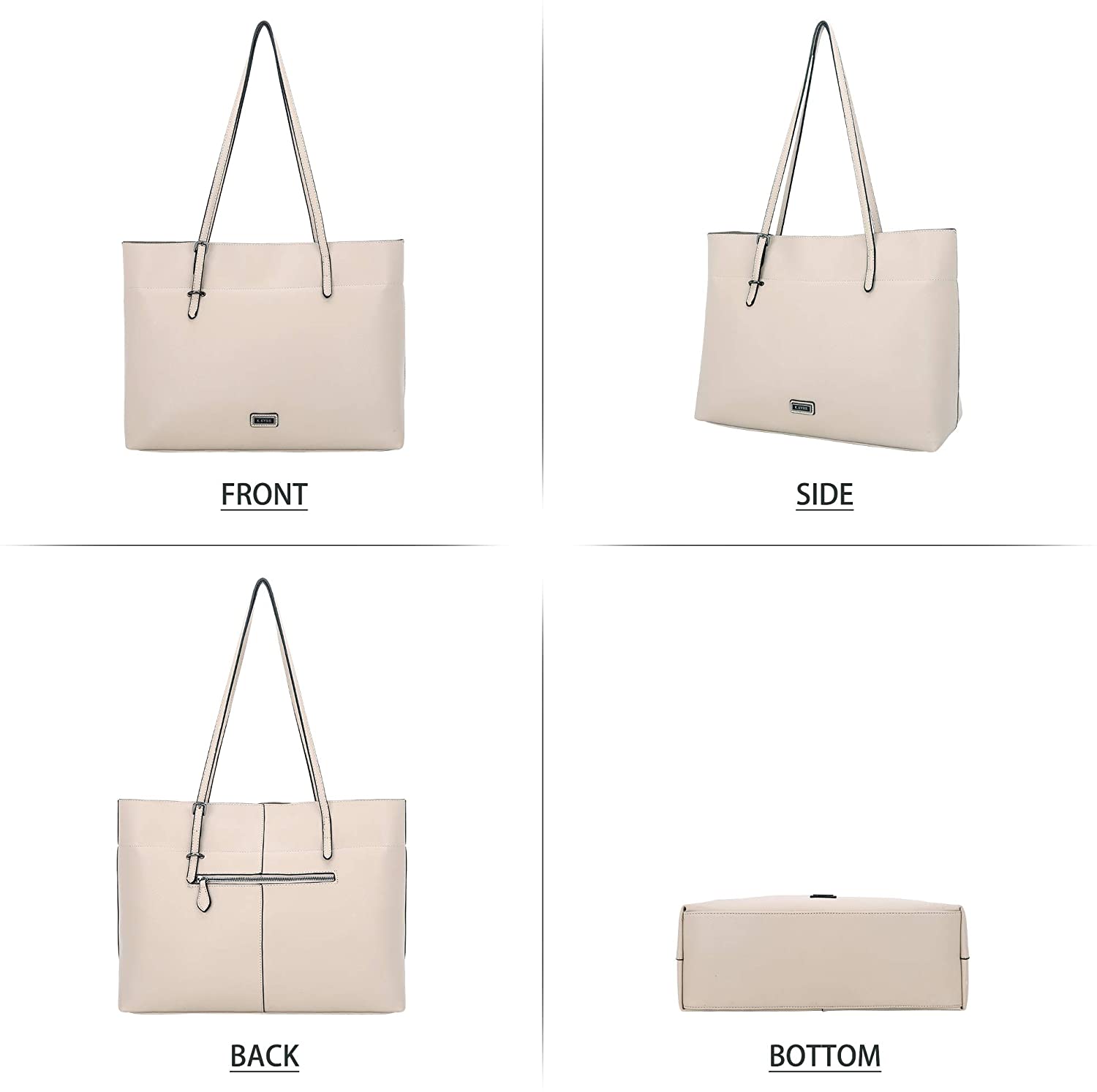 K.EYRE Women's Soft Faux Leather Tote Bag Purse Handbags Wallet Tote Shoulder Bag Purse Large Capacity