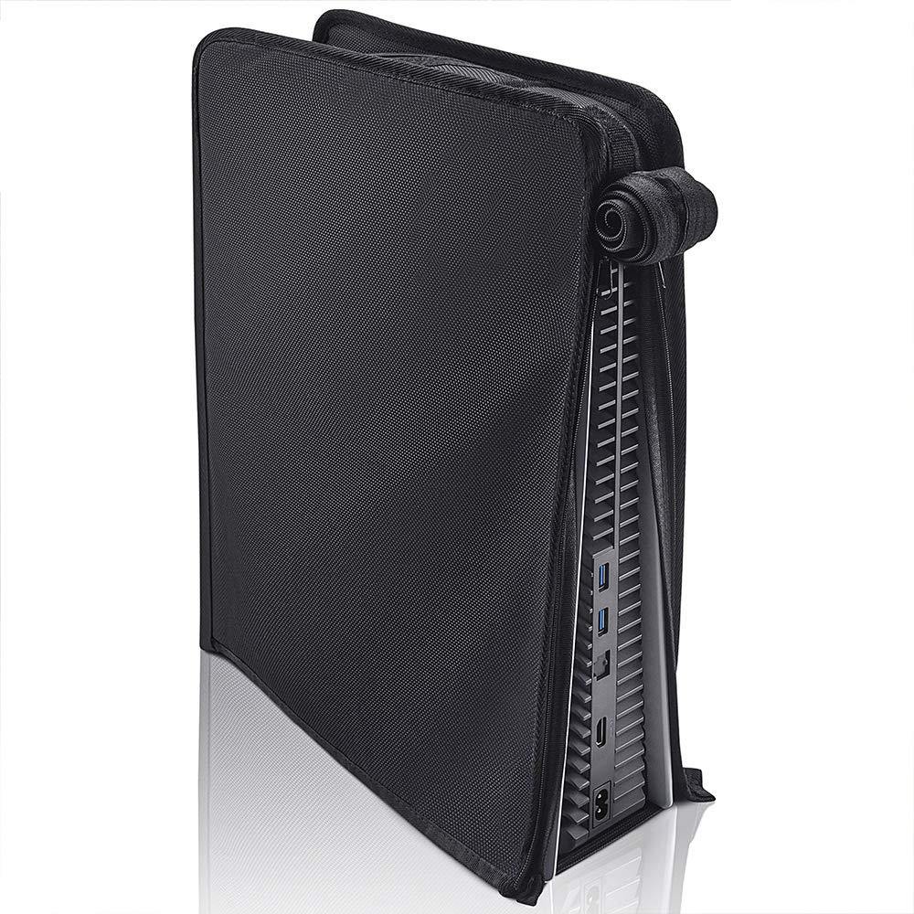 PS5 Console Dust Cover, Anti-Scratch Waterproof Dust Protector Guard Sleeve for Playstation 5 Console Digital Edition & Disk Version-Black - JOY2ESpree