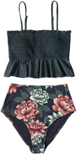 
                        
                          Muat gambar ke penampil Galeri, CUPSHE Women's High Waist Bikini Swimsuit Ruffle Smock Floral Print Two Piece Bathing Suit
                        
                      