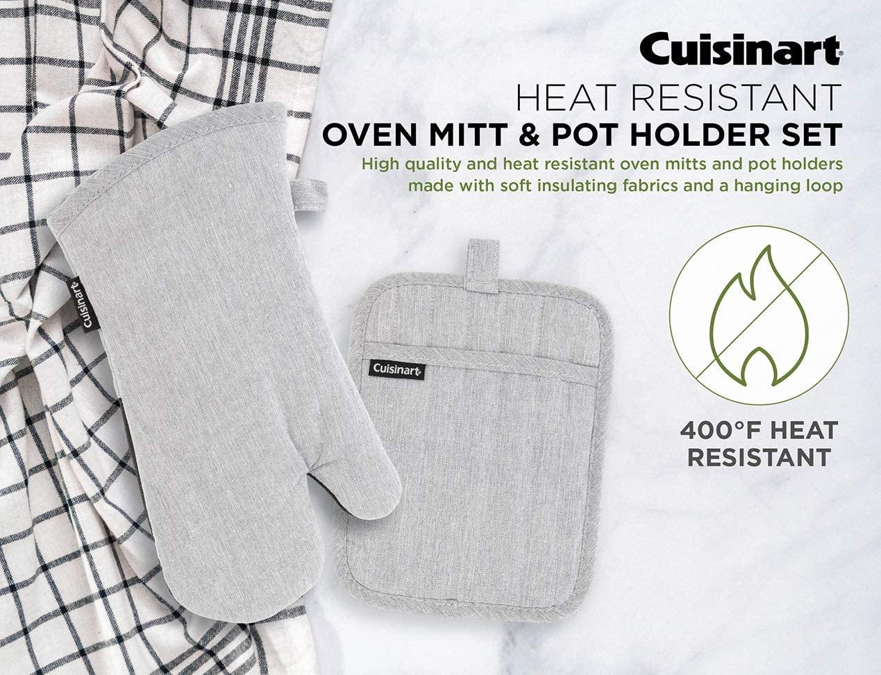 Cuisinart Chambray Neoprene Mini Oven Mitts, 2 Pack – Heat Resistant to 400 F . - JOY2ESpree