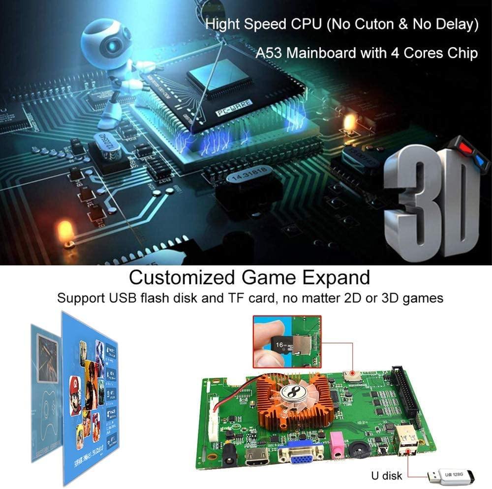 MOSTOP 3D & 2D Arcade Video Game Console 2680 Games in 1 Pandora's Box 180 3D Games 1080P HD 2 Players Arcade Machine - JOY2ESpree