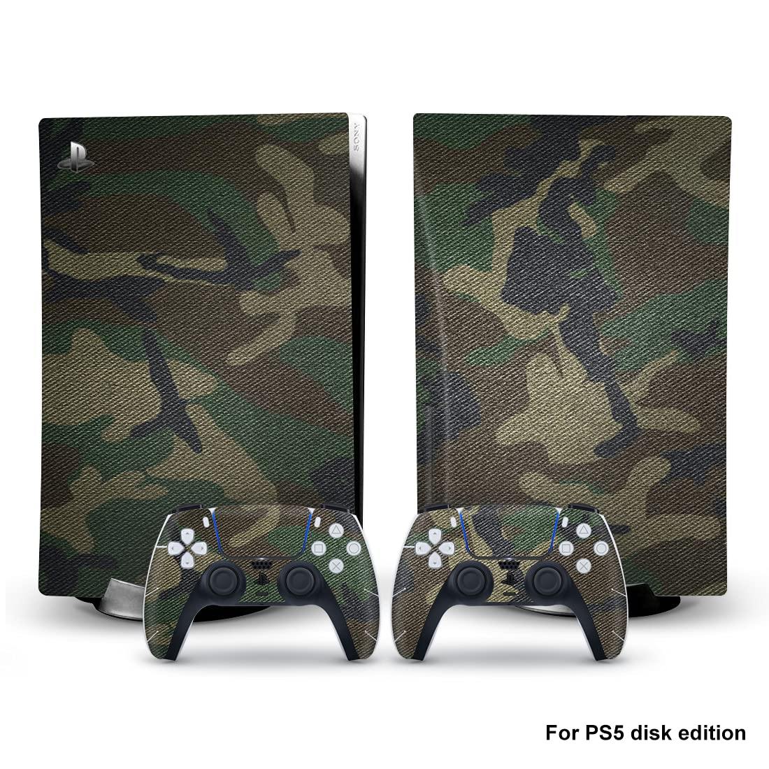 PS5 Skin Decal Vinyl Wrap Cover Set Console Controllers Compatible for Playstation 5 Disc Versio - JOY2ESpree