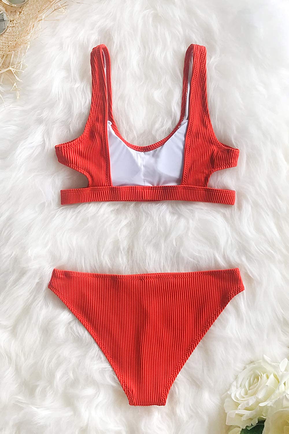 CUPSHE Women's Bikini Swimsuit Cutout Low Waist Two Piece Bathing Suit