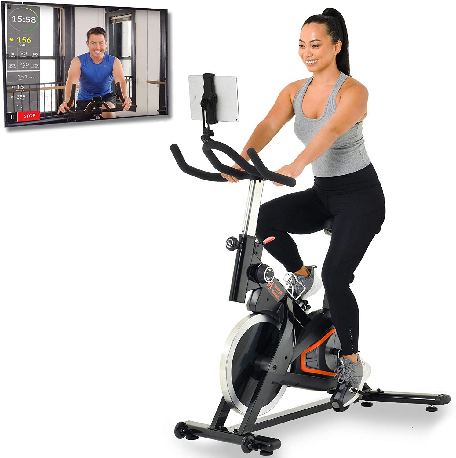 Women’s Health Men’s Health Bluetooth Indoor Cycling Bike with OPTIONAL 6 Month Subscription of the MyCloudFitness App - JOY2ESpree