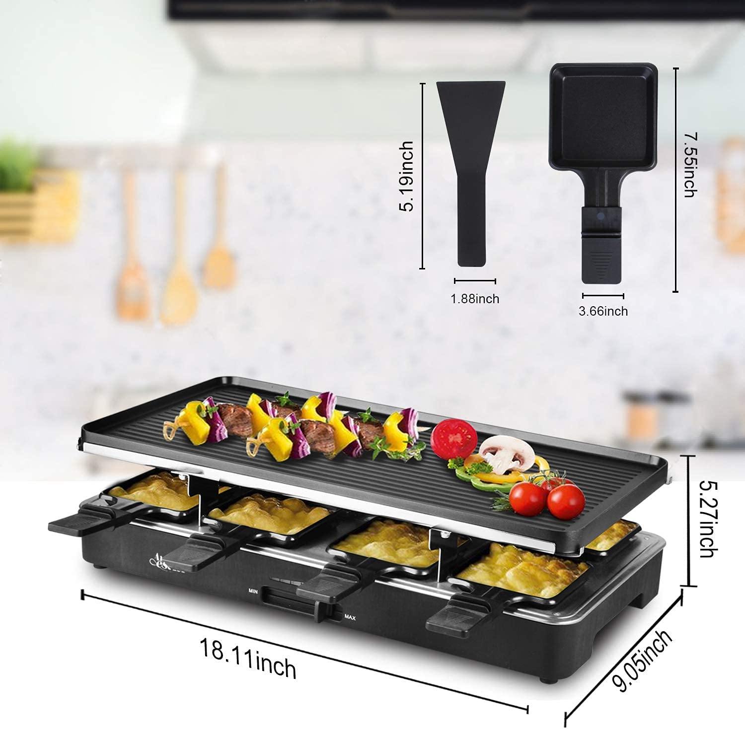 Artestia Raclette Table Grill, Electric Korean BBQ Grill Indoor Cheese Raclette for 8 Person - JOY2ESpree