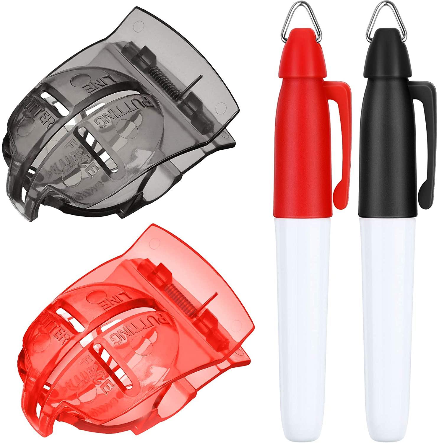 WILLBOND 2 Pieces Golf Ball Line Liner Drawing Marking Alignment Putting Tool and 2 Pieces Golf Ball Marker Pen, 4 Pieces Totally - JOY2ESpree