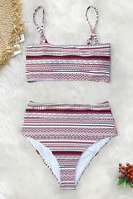 
                        
                          画像をギャラリービューアに読み込む, CUPSHE Women's Stripe Reversible Bandeau Top High Waisted Bikini
                        
                      
